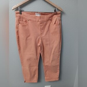Westbound Women's Cropped Jeans in Peach